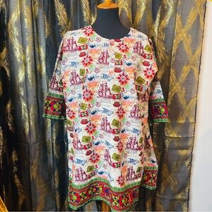 Women cotton large top or 46 inch body fashion top